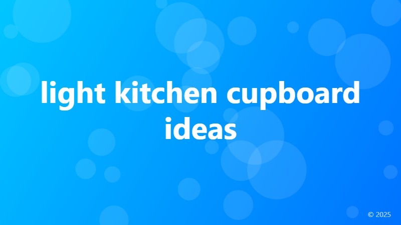 light kitchen cupboard ideas