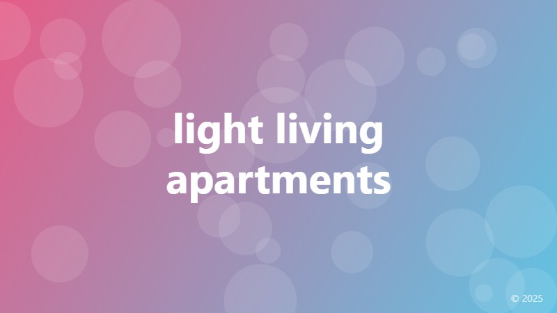 light living apartments