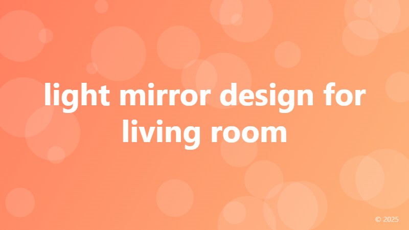 light mirror design for living room