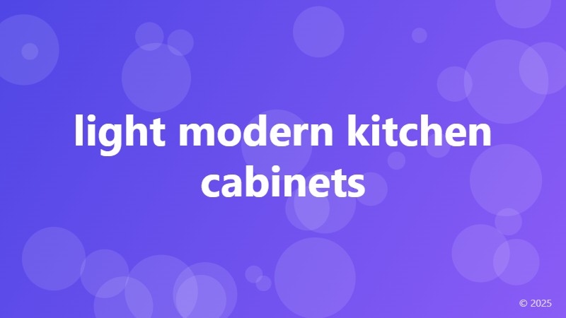 light modern kitchen cabinets