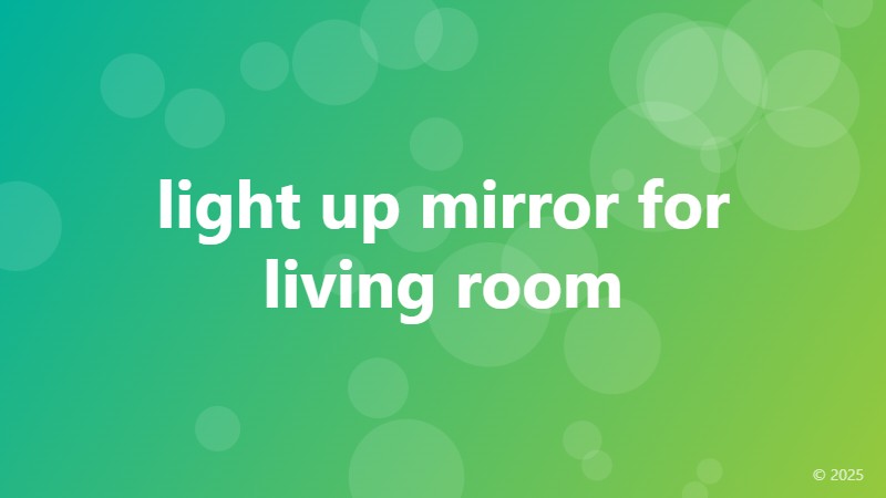 light up mirror for living room