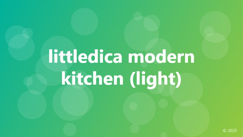 littledica modern kitchen (light)