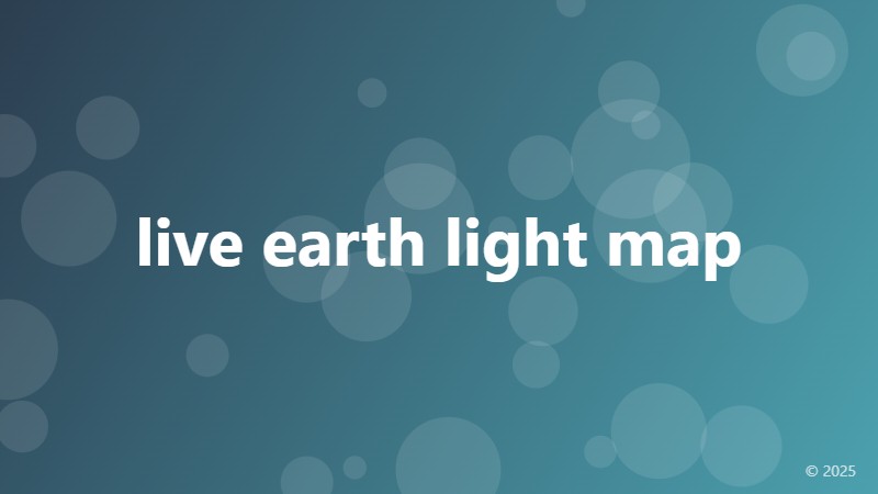 live earth light map