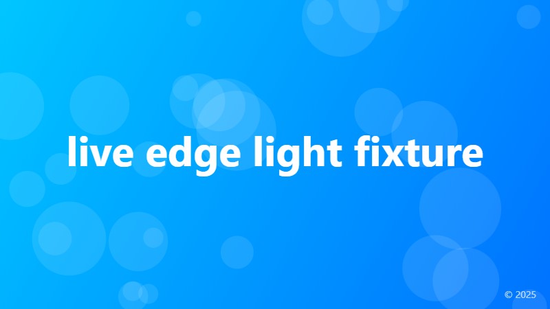 live edge light fixture