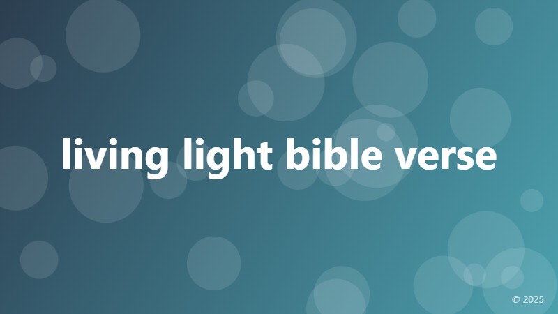 living light bible verse