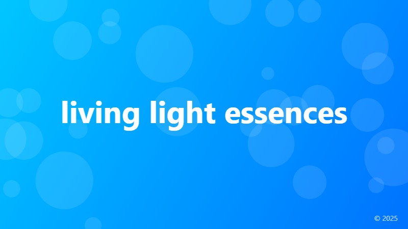 living light essences