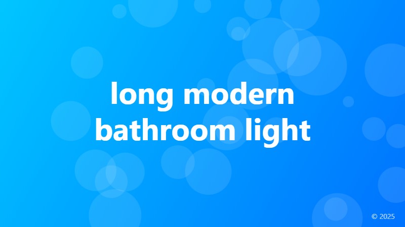 long modern bathroom light