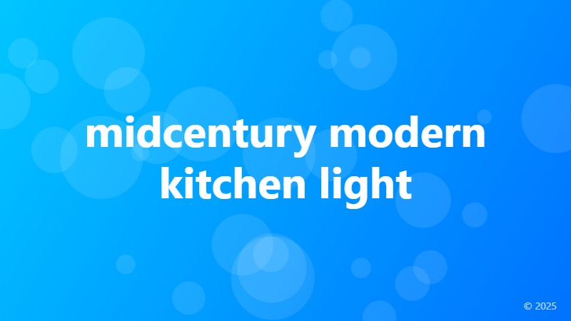 midcentury modern kitchen light