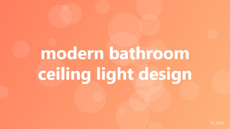 modern bathroom ceiling light design