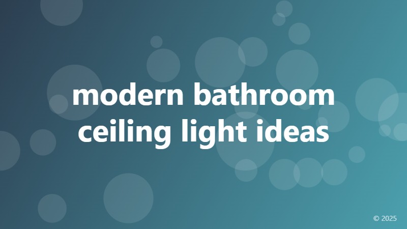 modern bathroom ceiling light ideas