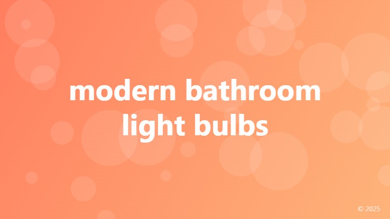 modern bathroom light bulbs