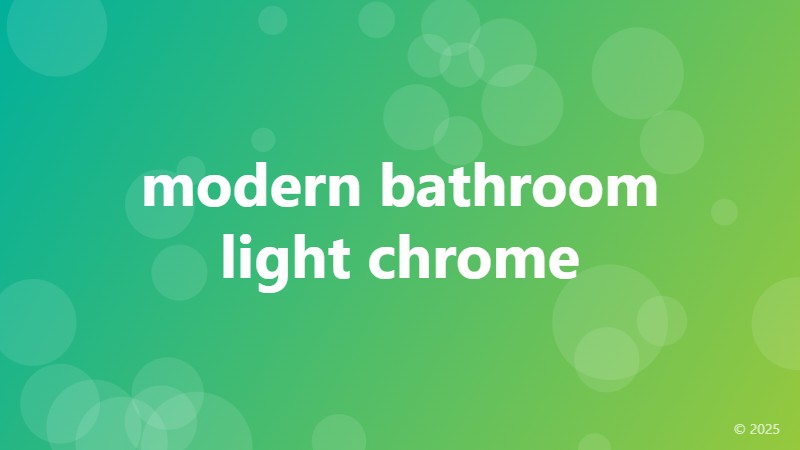 modern bathroom light chrome