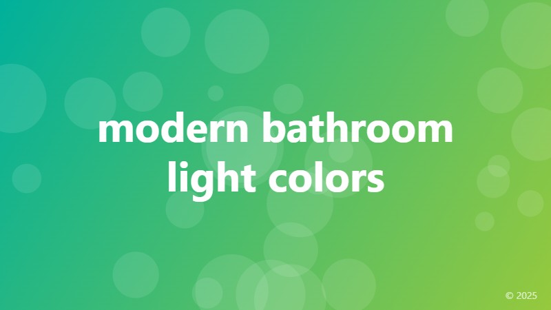 modern bathroom light colors