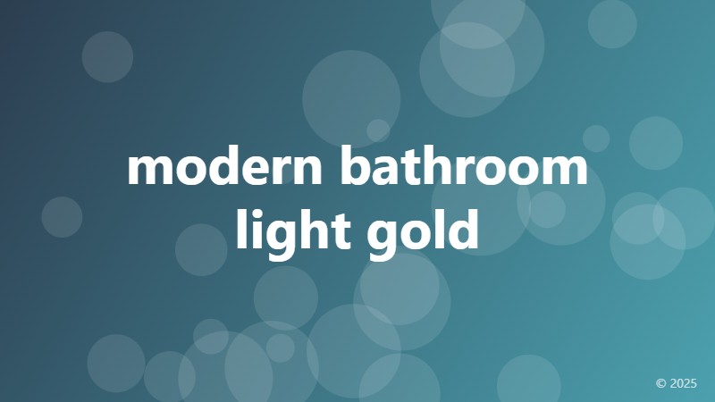 modern bathroom light gold