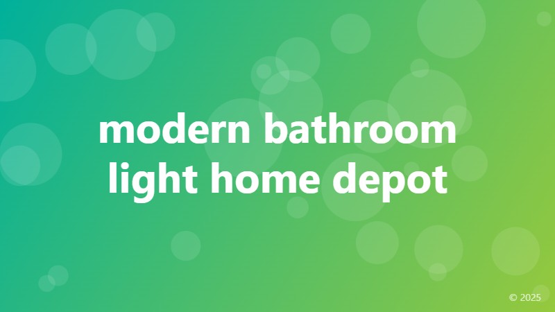 modern bathroom light home depot