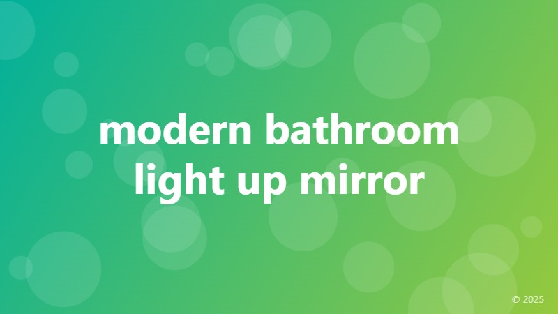 modern bathroom light up mirror