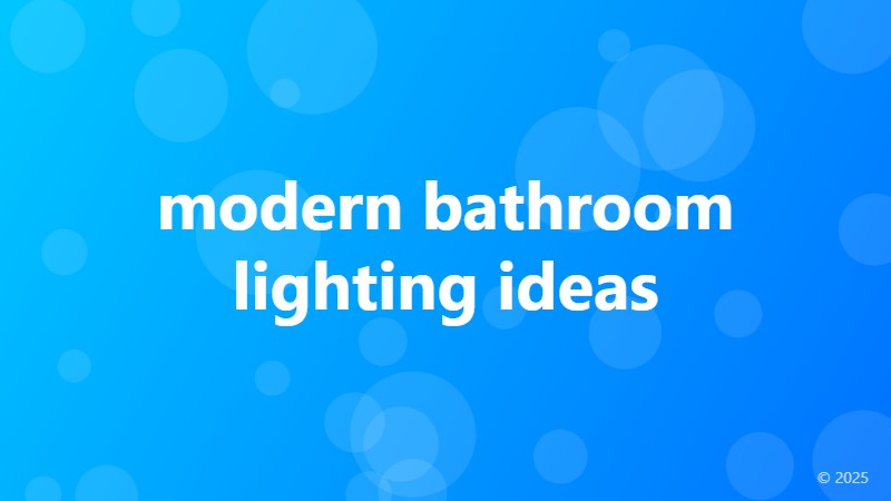 modern bathroom lighting ideas