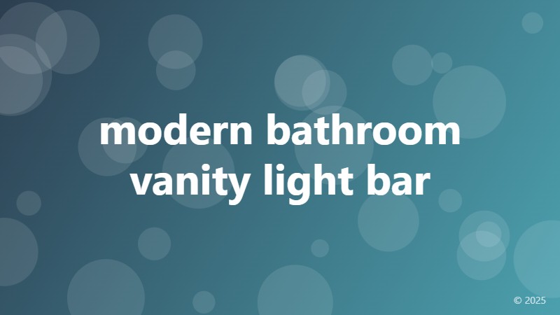 modern bathroom vanity light bar