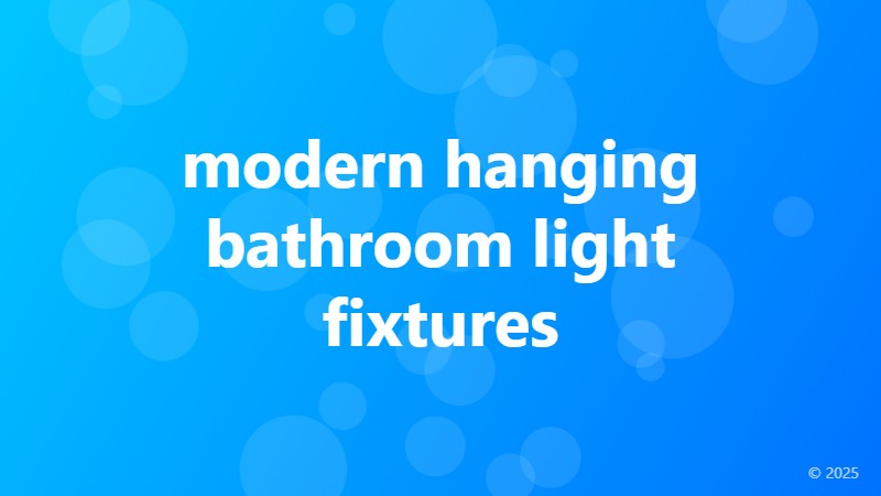 modern hanging bathroom light fixtures