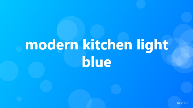 modern kitchen light blue
