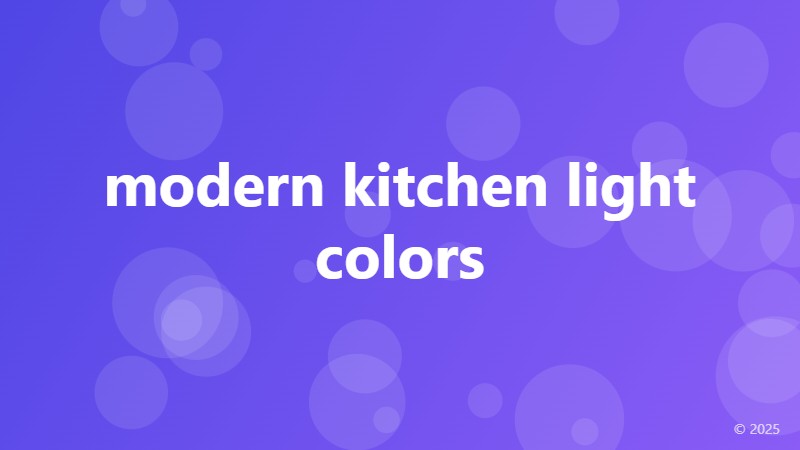 modern kitchen light colors