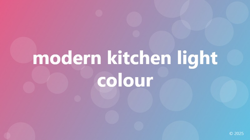 modern kitchen light colour