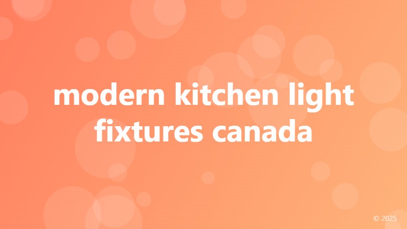 modern kitchen light fixtures canada