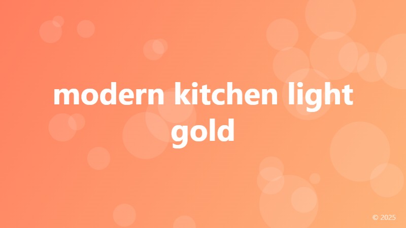 modern kitchen light gold