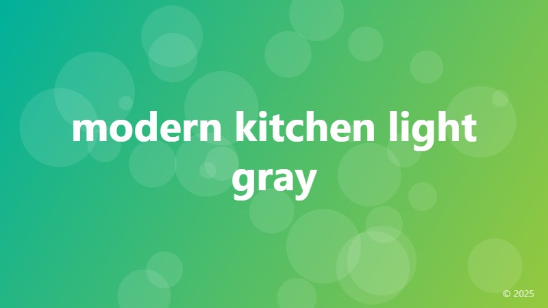 modern kitchen light gray