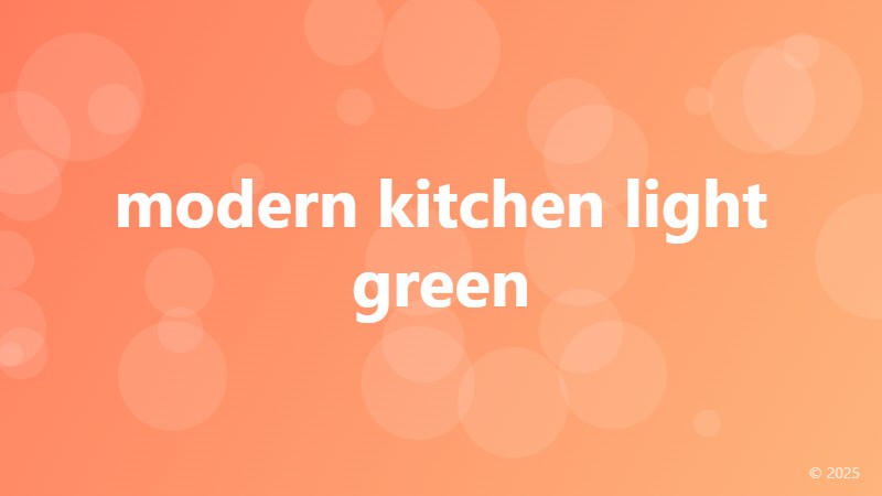 modern kitchen light green