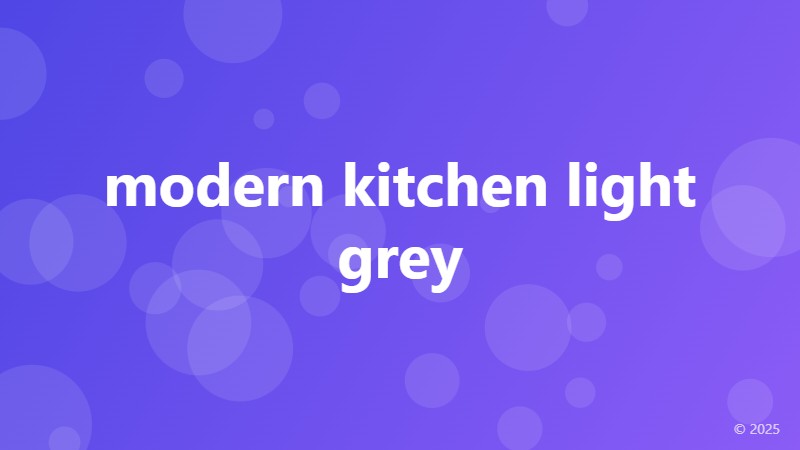 modern kitchen light grey