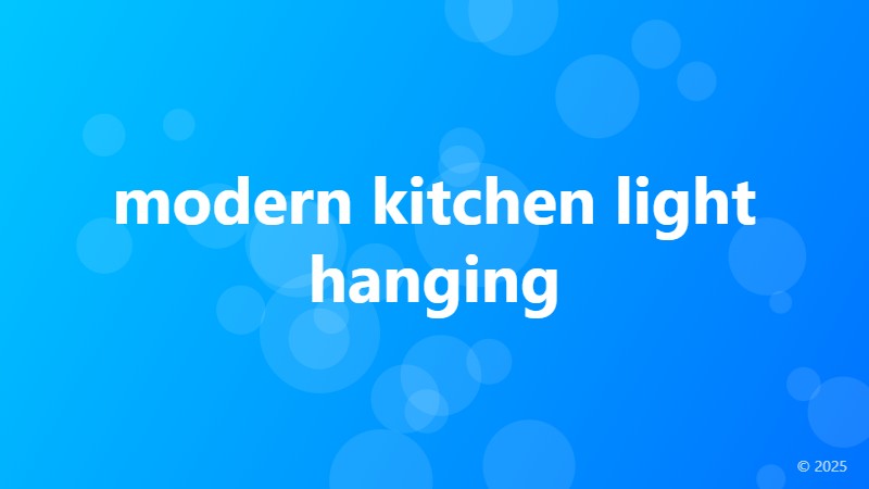modern kitchen light hanging