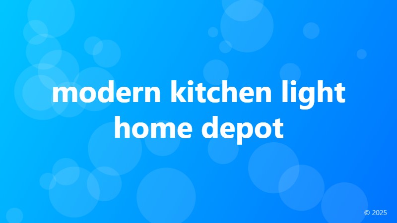modern kitchen light home depot