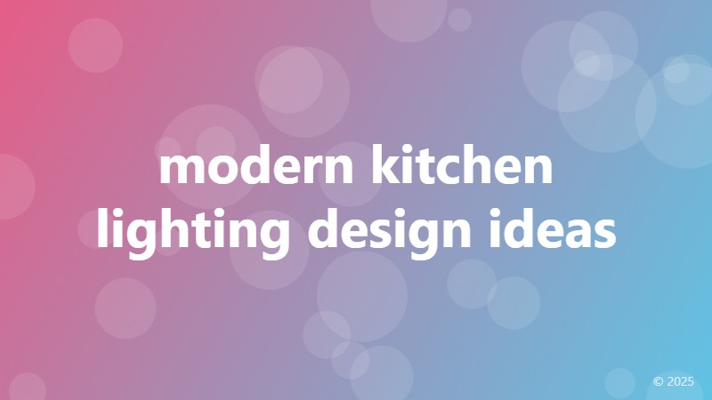 modern kitchen lighting design ideas