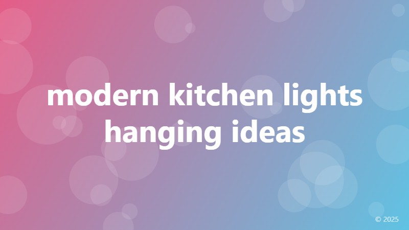 modern kitchen lights hanging ideas