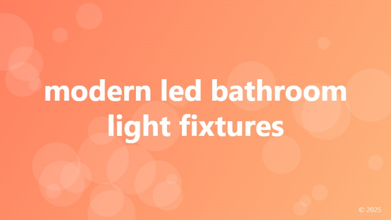 modern led bathroom light fixtures
