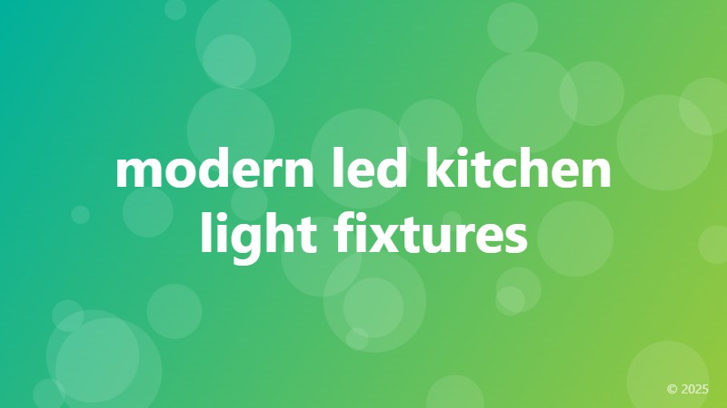 modern led kitchen light fixtures