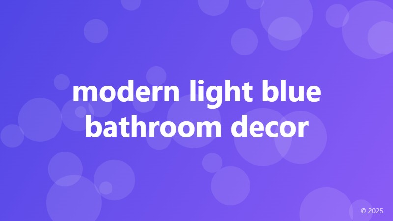 modern light blue bathroom decor