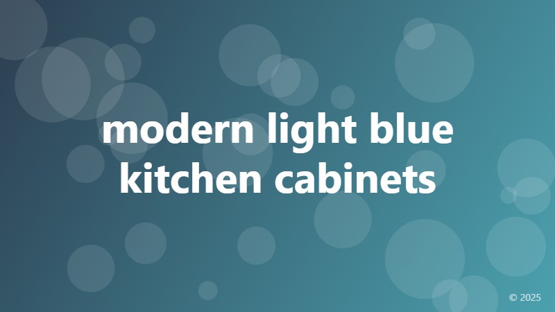modern light blue kitchen cabinets