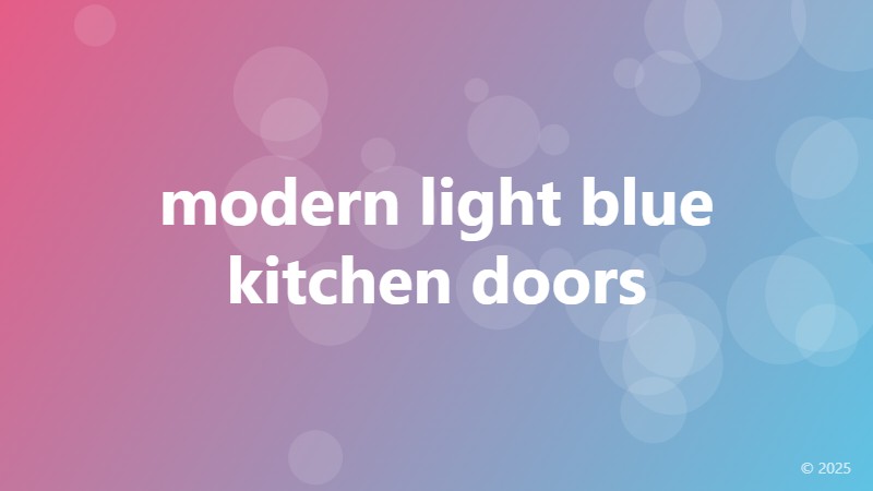 modern light blue kitchen doors