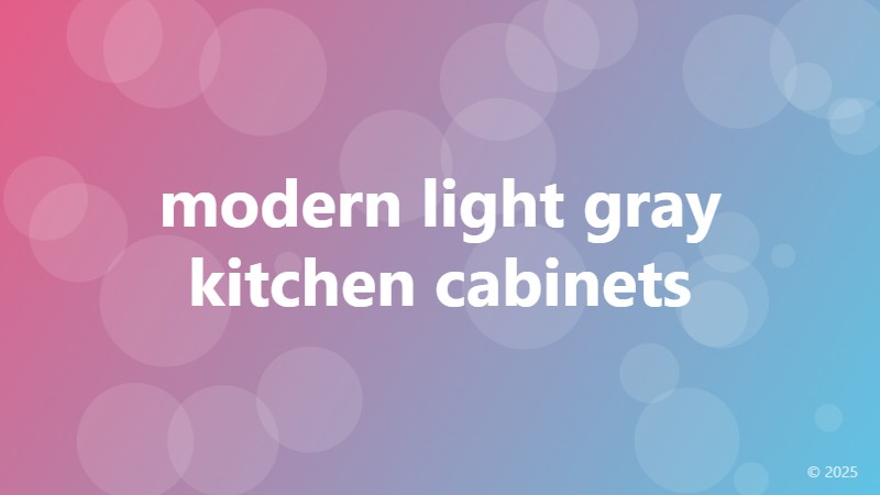 modern light gray kitchen cabinets