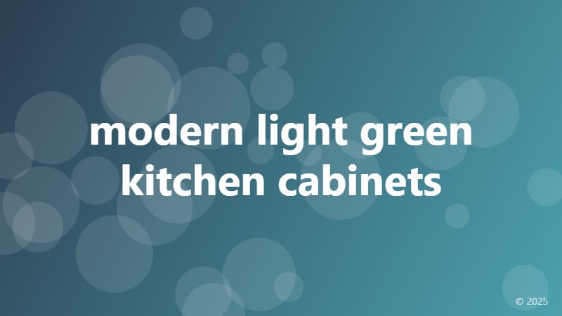 modern light green kitchen cabinets