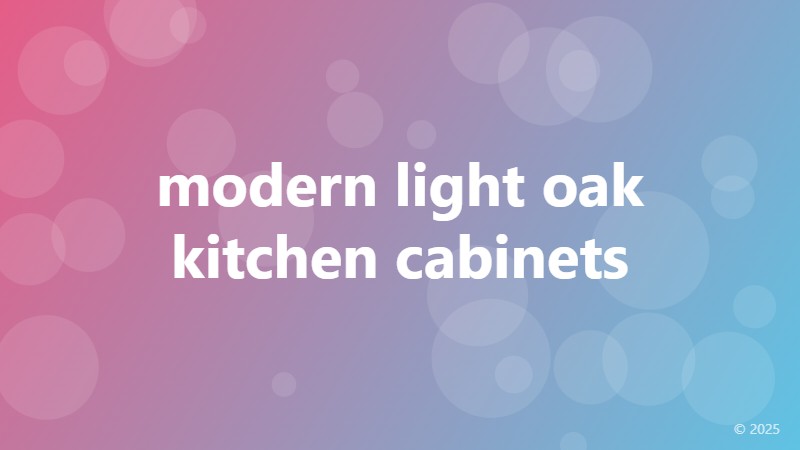 modern light oak kitchen cabinets