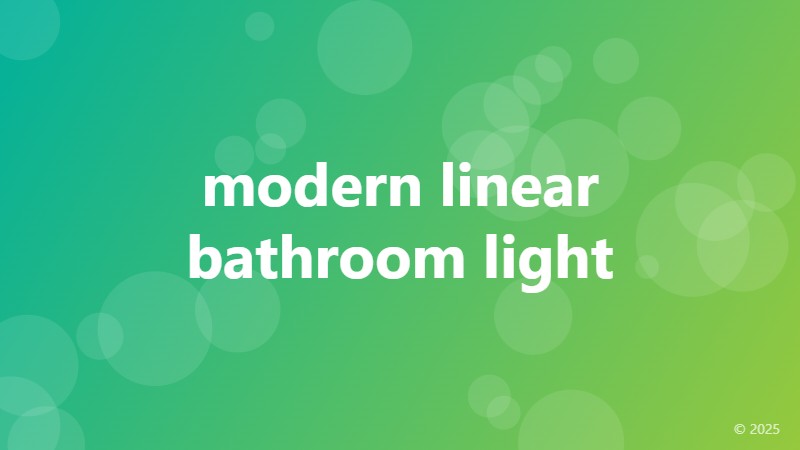 modern linear bathroom light