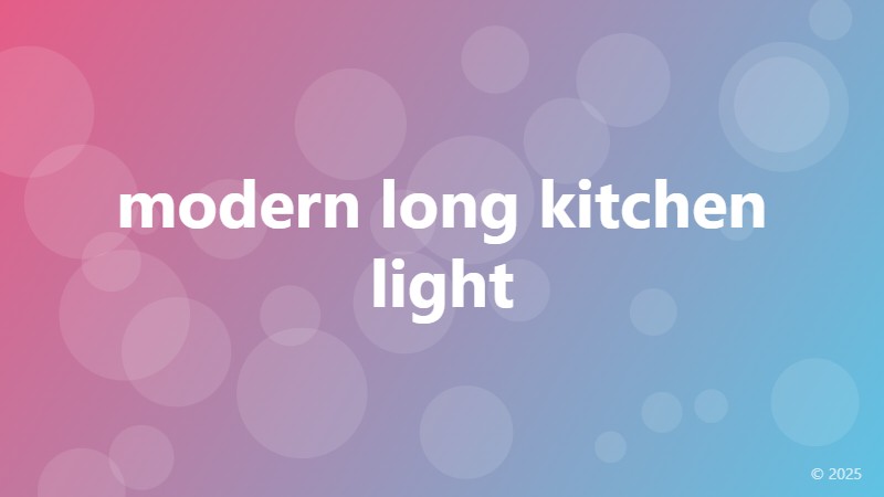 modern long kitchen light