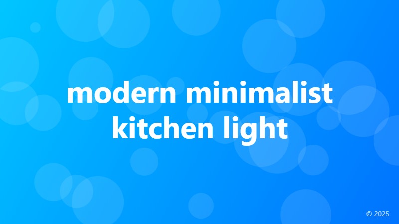 modern minimalist kitchen light