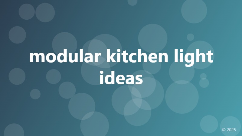 modular kitchen light ideas