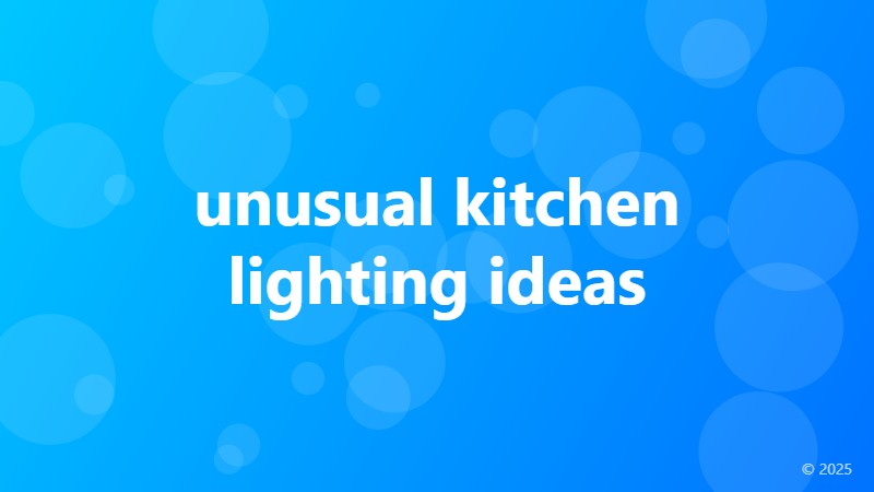 unusual kitchen lighting ideas