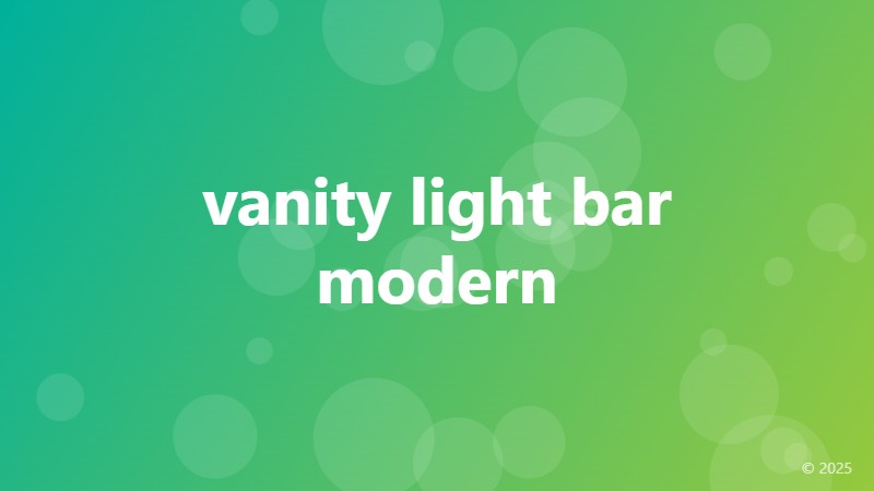 vanity light bar modern