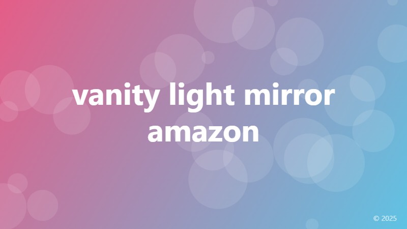 vanity light mirror amazon